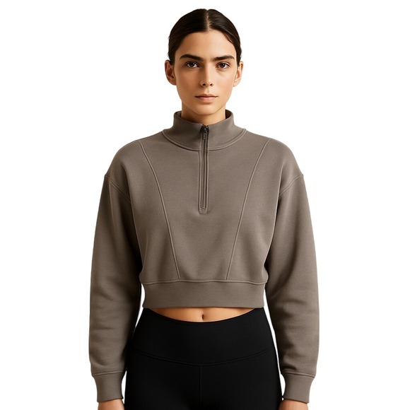 Victoria's Secret Tops - Victoria's Secret Quarter Zip Sweatshirt Pullover Green XS